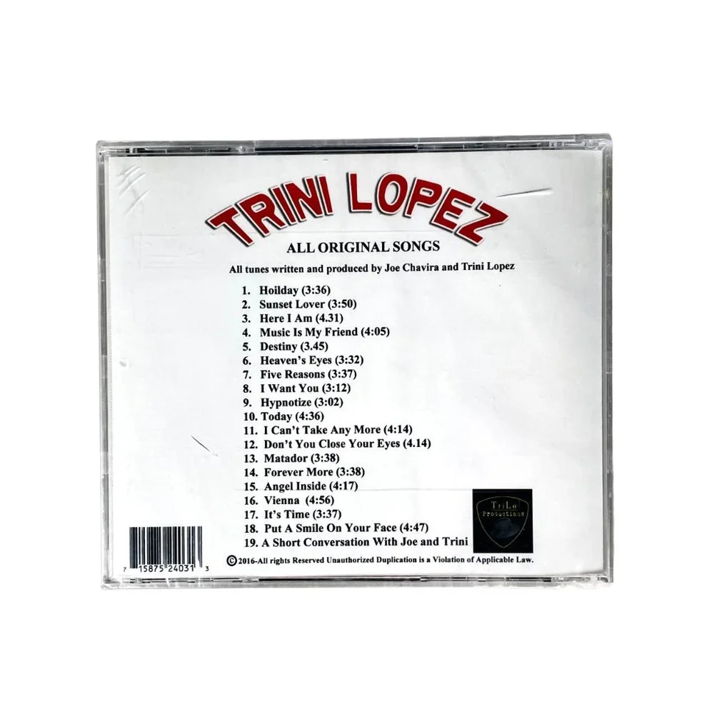 Sealed Trini Lopez & Joe Chavira All 18 Original Songs TriLo Productions CD - Picture 2 of 2